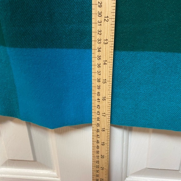 New Stylus Mini Skirt Blue Green Plaid Sz 10A-Line Fully Lined Back Zip - Picture 7 of 7